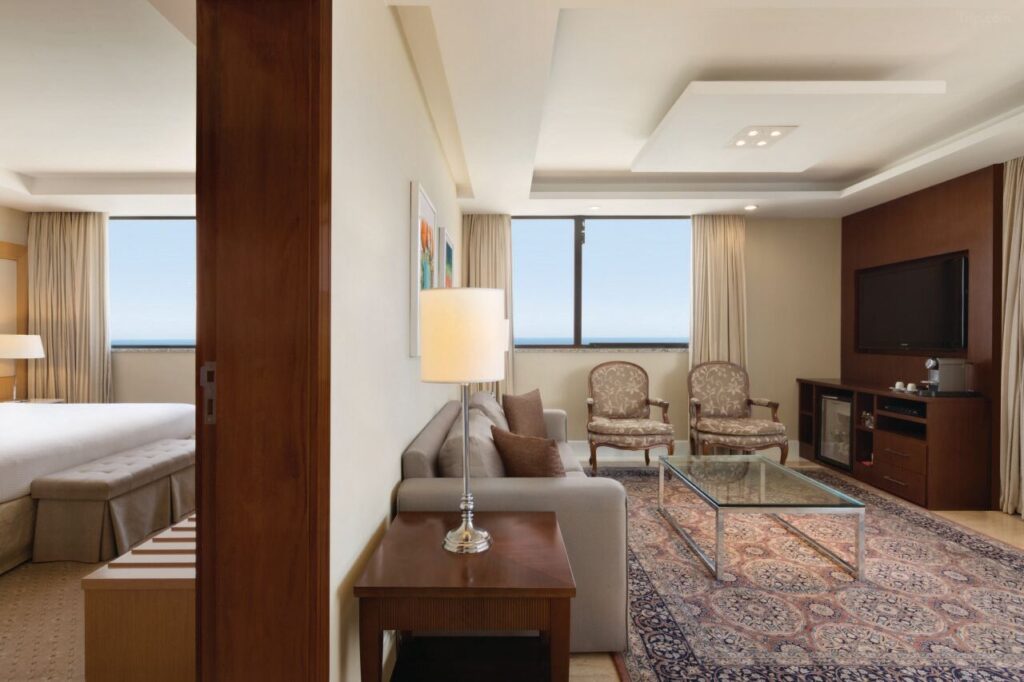 Sala privada em quarto no Hotel Hilton Copacabana