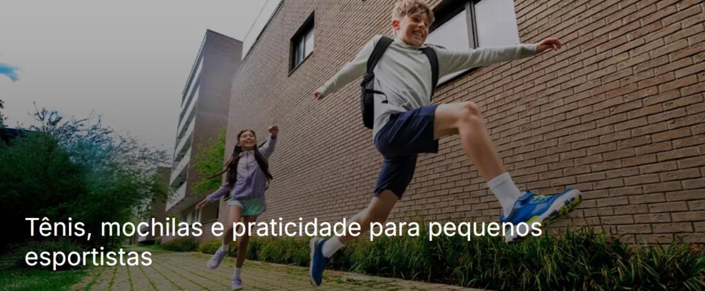 Decathlon oferece diversos produtos de linha infantil.