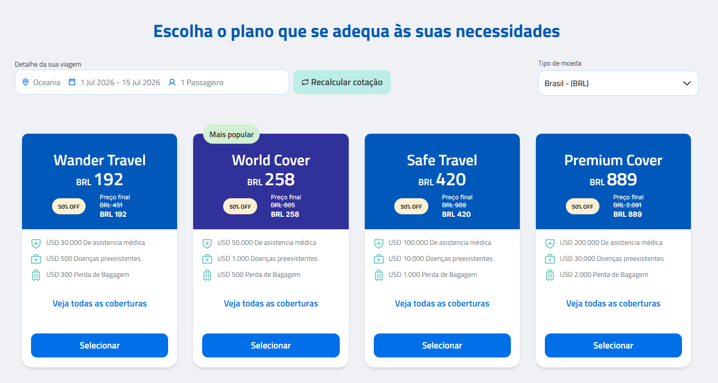 Planos de seguro viagem Assist 365  para Oceania com desconto THIAGOCANOVA