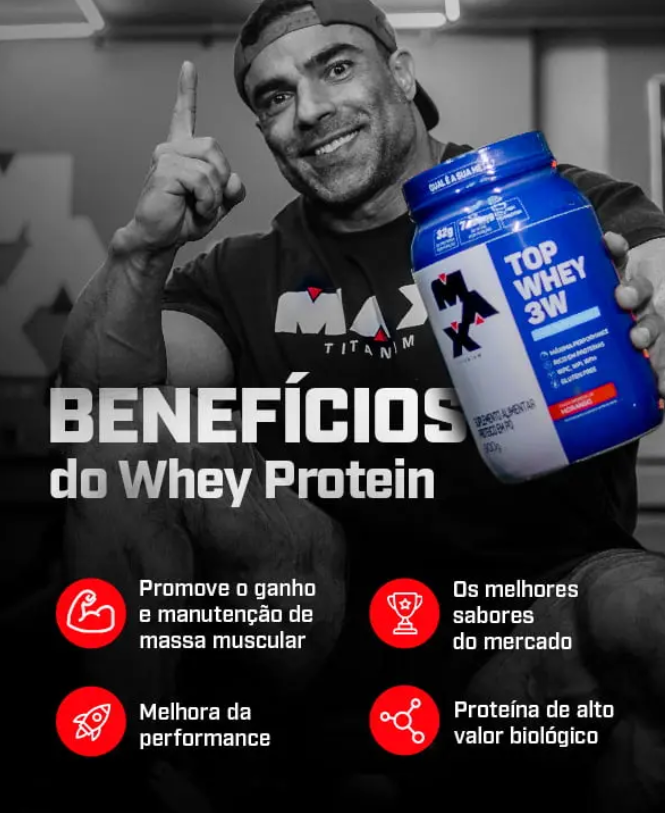Whey Protein Max Titanium cupom de desconto