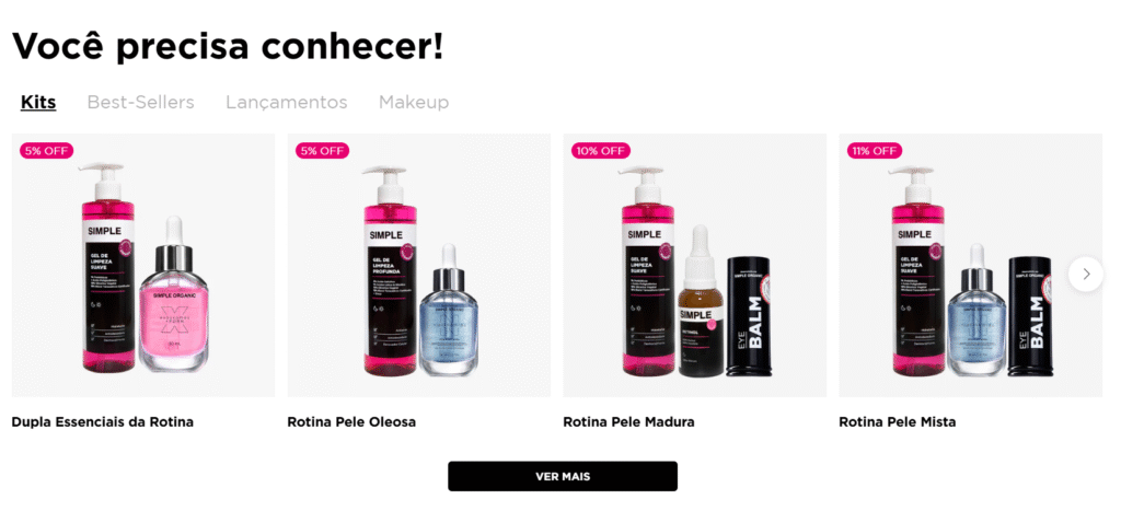 Kits de skincare Simple Organic