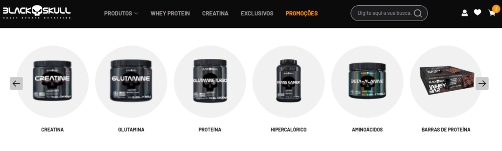 Black Skull USA produtos voltados para hipertrofia, força, desempenho, definição muscular e recuperação pós-treino