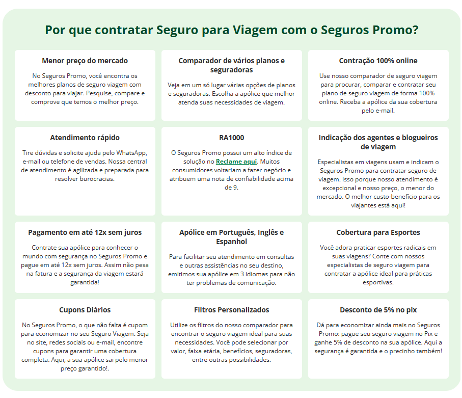 Por que contratar o seguro viagem Seguros Promo? Veja os motivos!