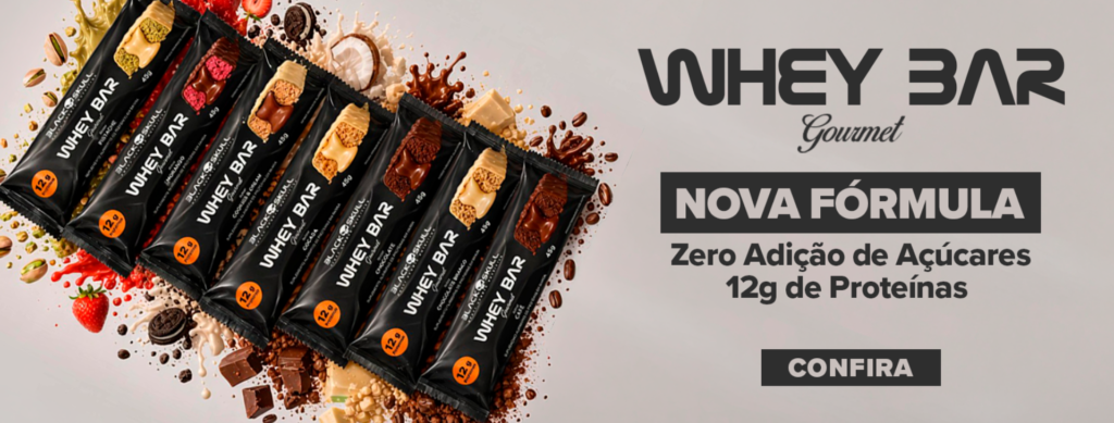 Barra de Proteína Whey Bar Gourmet Zero - Caixa 12 Unidades - Black Skull
