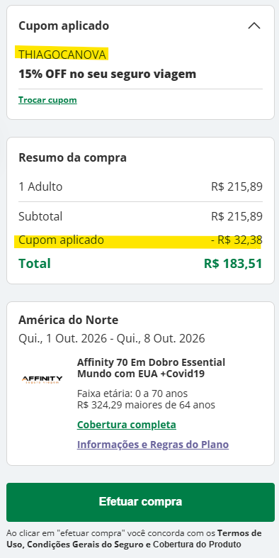 Aproveite um desconto exclusivo e garanta seu seguro viagem com 15% acumulativo com as promoções do site Seguros Promo.