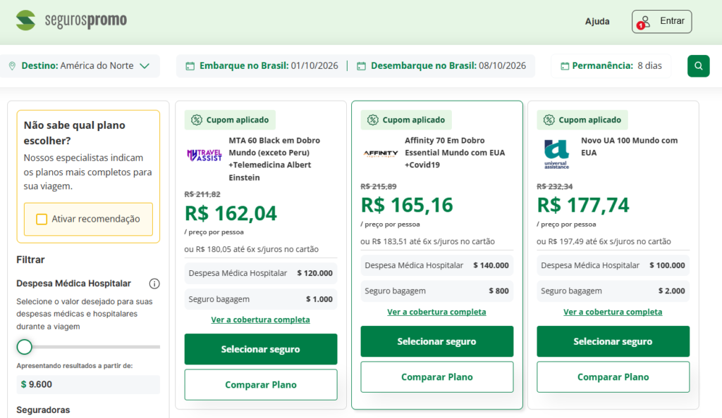 Quanto custa o Seguro Viagem Estados Unidos?