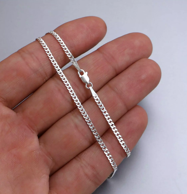 Kit Masculino Corrente e Pulseira Grumet 2 mm de Prata