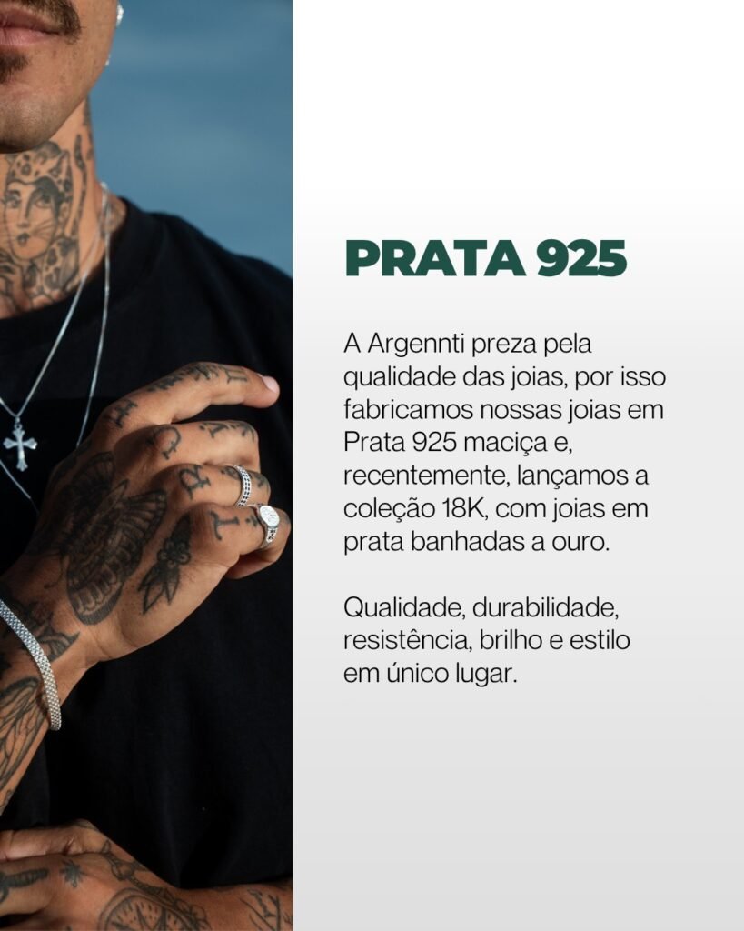 Argennti é joia em Prata 925 legítima.