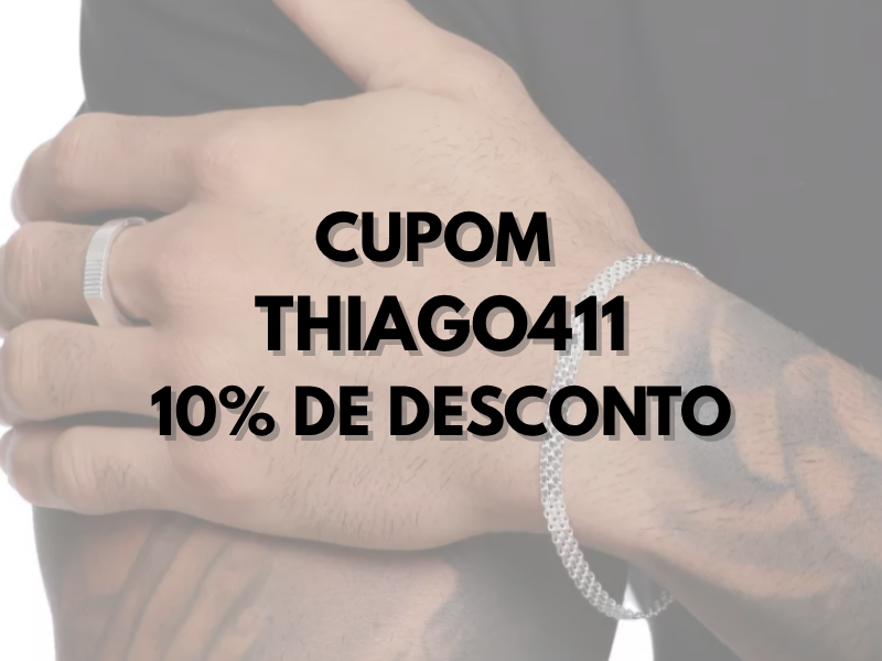 Cupom de desconto Argennti THIAGO411 com 10% adicional na compra de qualquer produto do site
