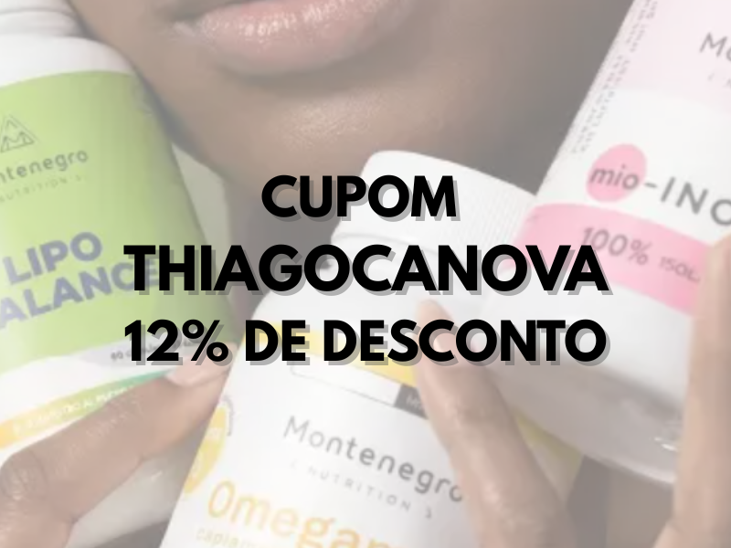 Cupom de desconto Montenegro Nutrition THIAGOCANOVA com 12% de desconto na compra de qualquer produto do site
