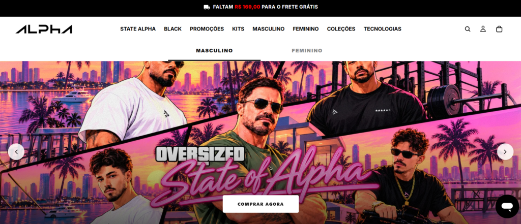 Imagem com banner de Black Friday Alpha Co