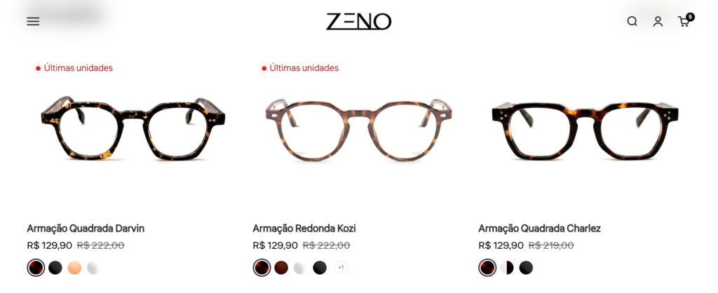 site zeno com R$ 10 de desconto com cupom THIAGO